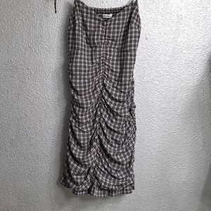 Hollister Black and White Ruched Mini Dress   Size XS